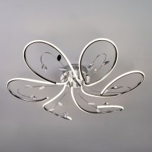 Потолочная люстра хай-тек Eurosvet Venzel 90082/6 хром 90W