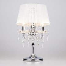 Лампа с абажуром Eurosvet Эллата 2045/3T хром/белый