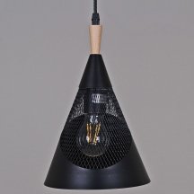 Подвесной светильник Reluce 03250-3.9-01 BK+WOOD