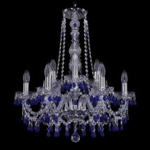 Элитная люстра Bohemia Ivele Crystal 1410 1410/6+3/195/h-63/Ni/V3001