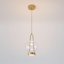 Подвесной светодиодный светильник Eurosvet Frasco 50267/1 LED латунь