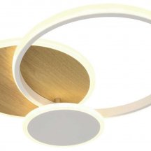 Светильник потолочный светодиодный ЭРА Модерн с ДУ City CLL-1-60-RC WH +Wood Б0069757