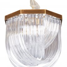 Подвесная люстра DeLight Collection Murano Glass A001-400 L4 brass/clear