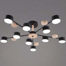 Потолочная люстра Reluce 03758-0.3-10 BK+WOOD GX53