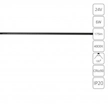 Трековый светильник Arte Lamp Presto A6230PL-1BK