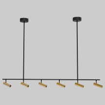 Спот Eurosvet Barre 20252/6 LED черный/латунь