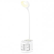 Настольная лампа офисная Ambrella DE56 DE561 WH белый LED 4200K 4W с регулятором яркости