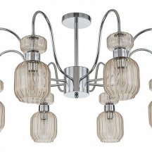 Элитная подвесная люстра Escada Gloss 1141/8PL Chrome/Beige