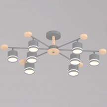 Потолочная люстра Reluce 78730-0.3-08 GX53 GREY+WOOD