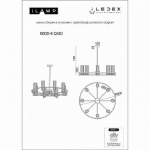 Подвесная люстра iLamp Evolution 6806-8 QGD