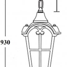 Уличный светильник подвесной Oasis Light PORTO 86105 Gb