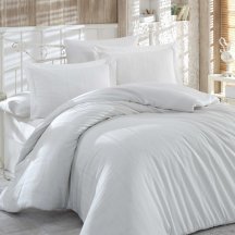 Серое постельное белье «STRIPE», сатин-жаккард, полутороспальное, красивое