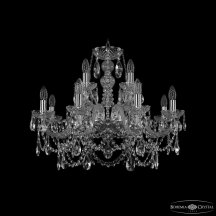 Элитная подвесная люстра Bohemia Ivele Crystal 1411 1411/8+4/240 Ni