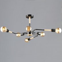 Люстра Reluce 10070-0.3-06 BK+WOOD