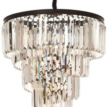 Элитная подвесная люстра DeLight Collection Helix KR0262P-10 black/clear