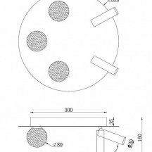 Потолочный светильник Telescope D4774-40 SBK