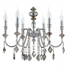 Подвесная люстра Crystal Lux MERCEDES SP6 CHROME/SMOKE