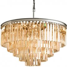 Подвесная люстра DeLight Collection 1920s Odeon KR0387P-10A chrome/amber