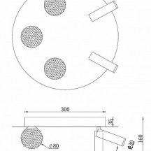 Потолочный светильник Telescope D4774-40 SGD