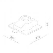 Точечный встраиваемый светильник Arte Lamp Invisible A9410PL-1WH
