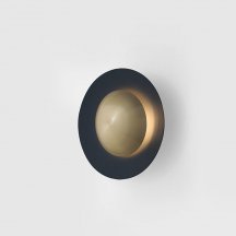 Настенный светильник Coss A1203/40 Matt Black + Diffuser 25 cm Matt Brass