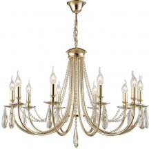 Подвесная люстра Crystal Lux Victoria SP10 Gold/Amber