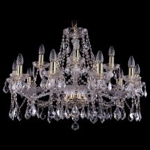 Элитная подвесная люстра Bohemia Ivele Crystal 1413 1413/10+5/300/G/Leafs