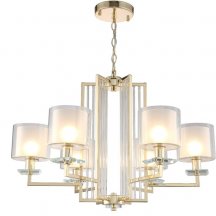 Подвесная люстра Crystal Lux Nicolas SP-PL6 Gold/White