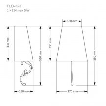 Бра классика Kutek Flor FLO-K-1(Z)
