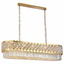 Элитная подвесная люстра Newport 8300 8300/120 oval gold polished