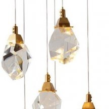Подвесной светильник DeLight Collection Crystal rock II 9701P/6R brass