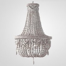 Китайская люстра ImperiumLoft Rh Anselme White Wood Large Chandelier 40.1934-0