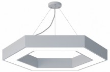 Подвесной светодиодный светильник Geometria ЭРА Hexagon SPO-124-W-40K-051 51Вт 4000К белый Б0050556