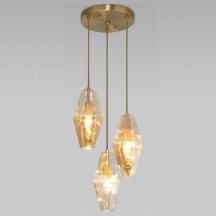 Подвесная люстра Eurosvet Prism 50236/3 янтарный