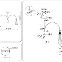 Потолочная люстра Ambrella light High Light LH55653