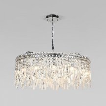 Подвесная люстра Eurosvet Blitz 60159 хром/ прозрачный хрусталь Strotskis