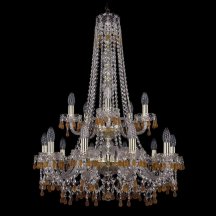 Люстра в гостиную Bohemia Ivele Crystal 1410 1410/10+5/240/h-91/2d/G/V1003