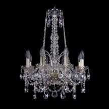 Элитная подвесная люстра Bohemia Ivele Crystal 1411 1411/8/141/h-62/G