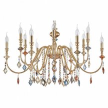 Подвесная люстра Crystal Lux MERCEDES SP6+6 GOLD/COLOR