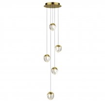 Подвесной светильник DeLight Collection MD24001033 MD24001033-5A gold/clear