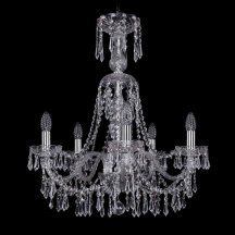Люстра для натяжного потолка Bohemia Ivele Crystal 1403 1403/5/195/XL-65/Ni