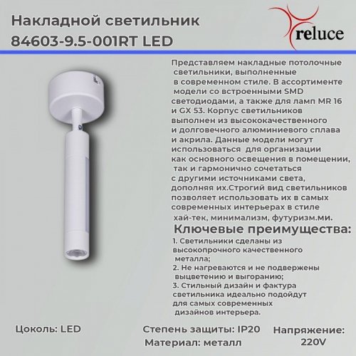 Спот Reluce 84603-9.5-001RT LED5W*2W WT
