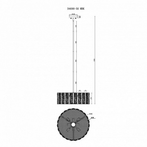 Потолочная люстра iLamp Panorama D4688-50 MBK
