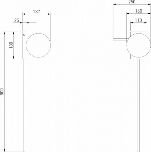 Настенный светильник Eurosvet Fredo 40033/1 латунь