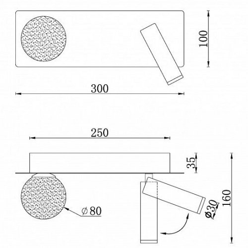 Настенный светильник iLedex Telescope W4774-30 SBK