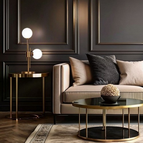 Интерьерная настольная лампа Eurosvet Volver 01383/2 латунь Интерьерная настольная лампа Eurosvet Volver 01383/2 латунь