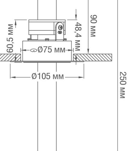 Точечный светильник Donolux Ray DL18151R9W1B