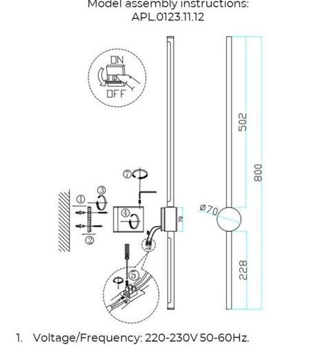 Бра Aployt Gabi APL.0123.11.12 Бра Aployt Gabi APL.0123.11.12