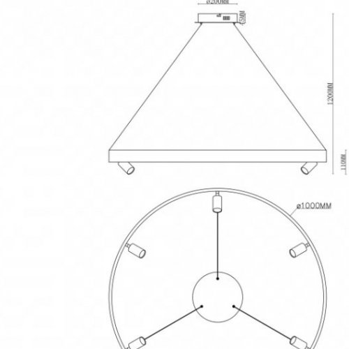 Подвесной светильник iLedex Vision 2060-D1000 BK