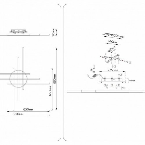 Потолочная люстра Ambrella light Comfort FL6286